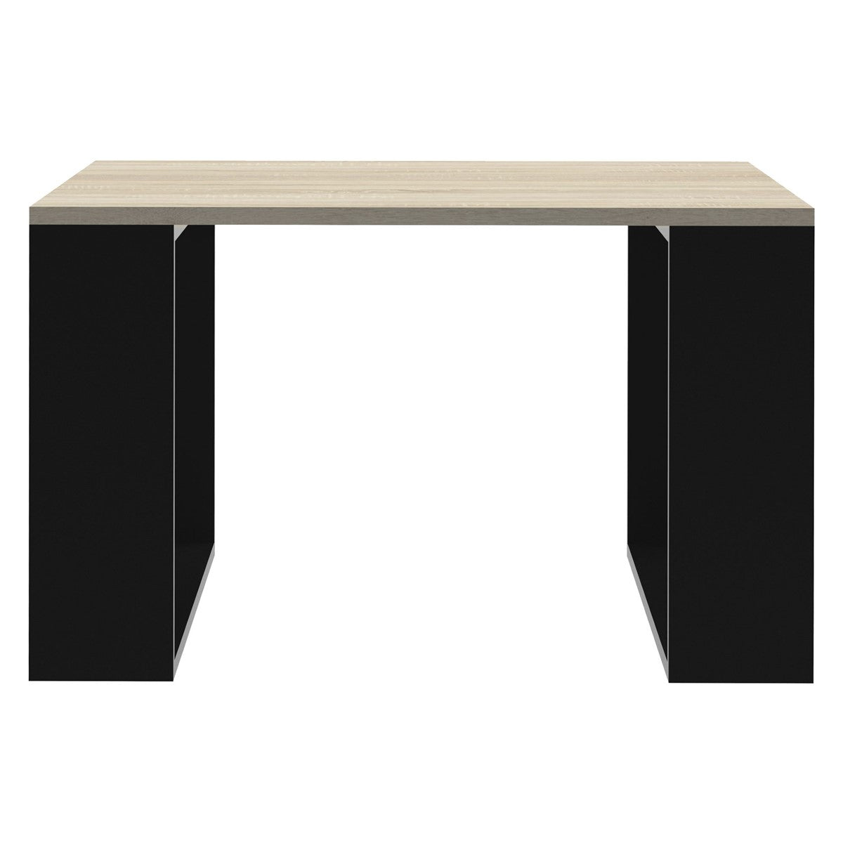 ML-Design table basse carrée noir chêne 65x65x40 cm
