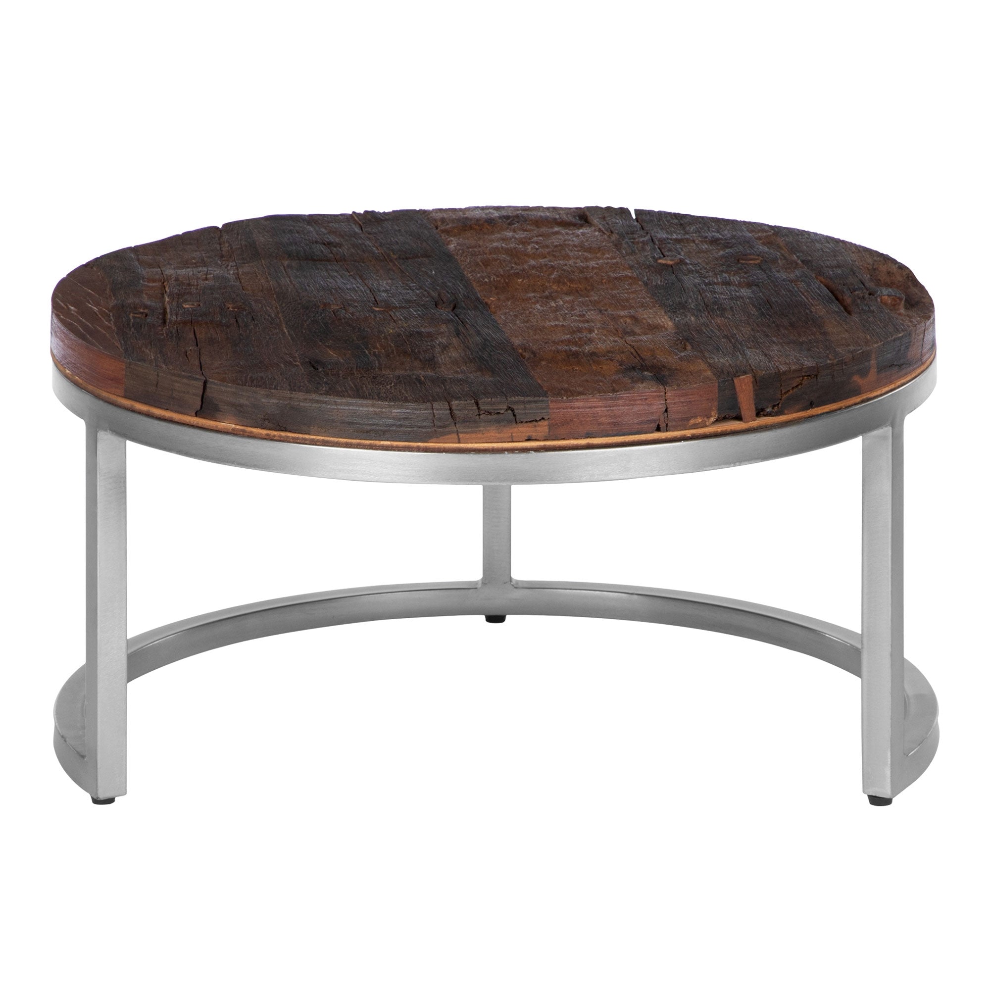 ECD Germany table basse acacia naturel Ø 70x35 cm