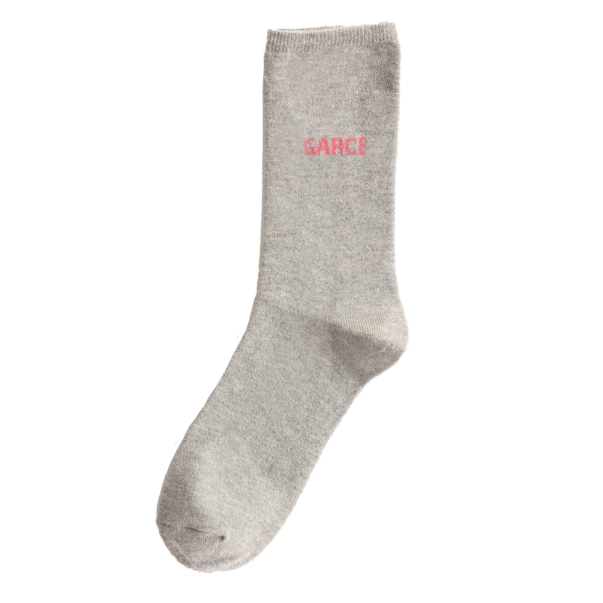 Stokomani Mode chaussette à message argent 36/41 fantaisie