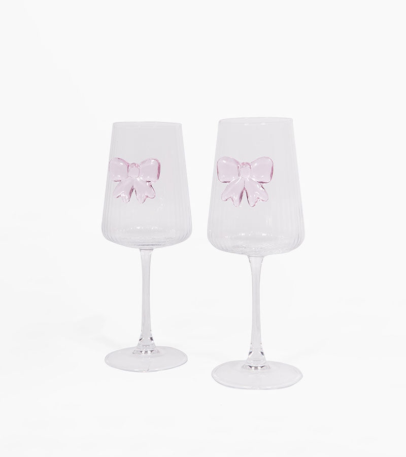 L'avant gardiste Vaisselle & Table Fun Coffret deux verres à vin noeud