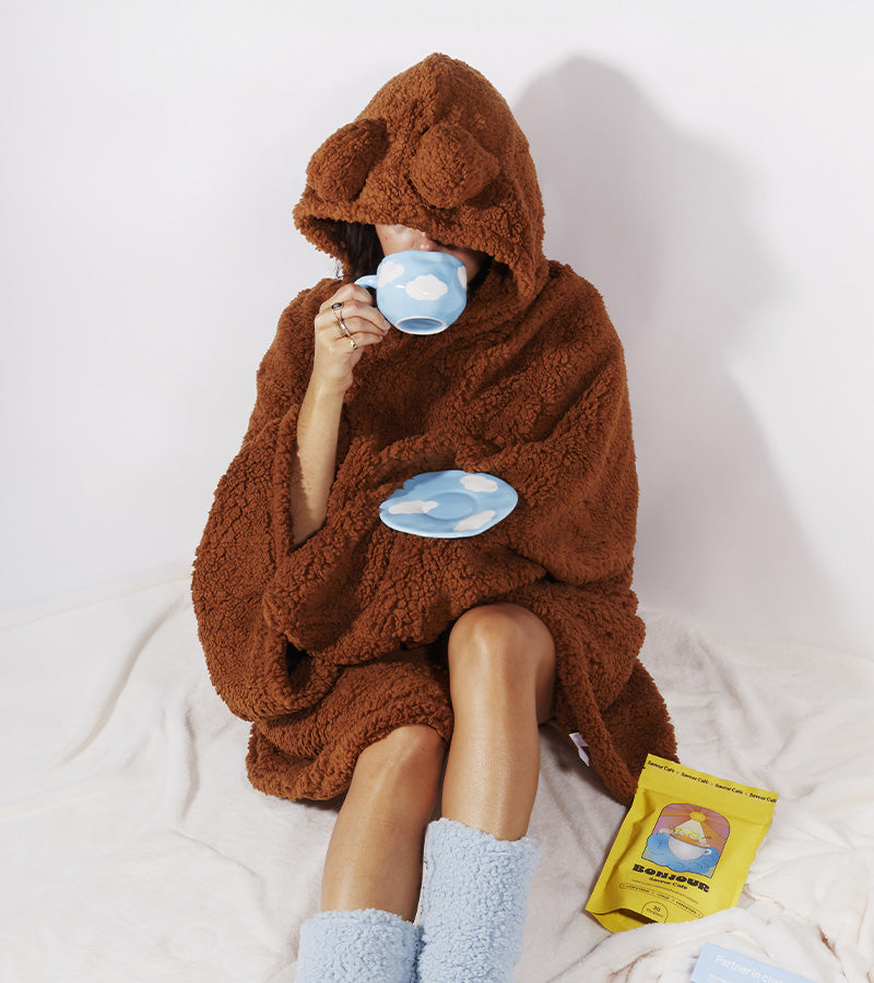L'avant gardiste Cocooning plaid oreilles d'ours doux chaud