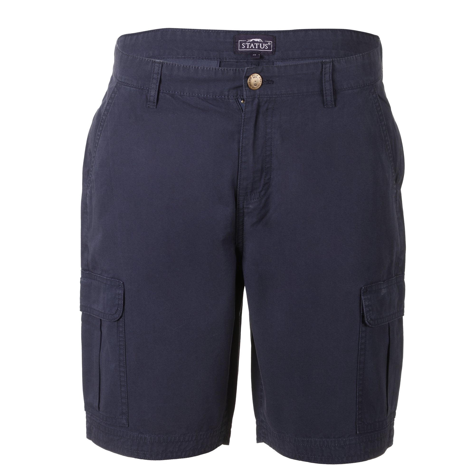 Stokomani Bermuda cargo bleu foncé short homme coton taille 44