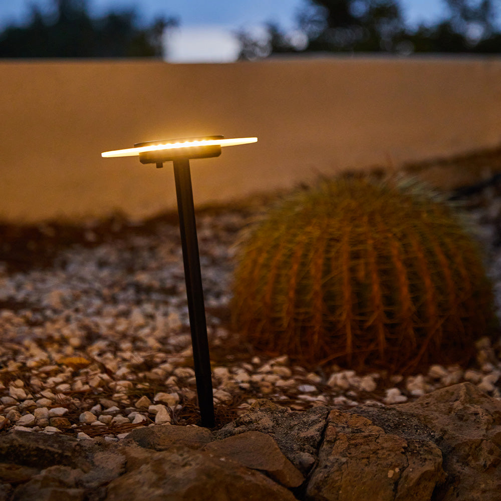Red Deco UFO H35cm balise solaire LED blanc chaud lot 2