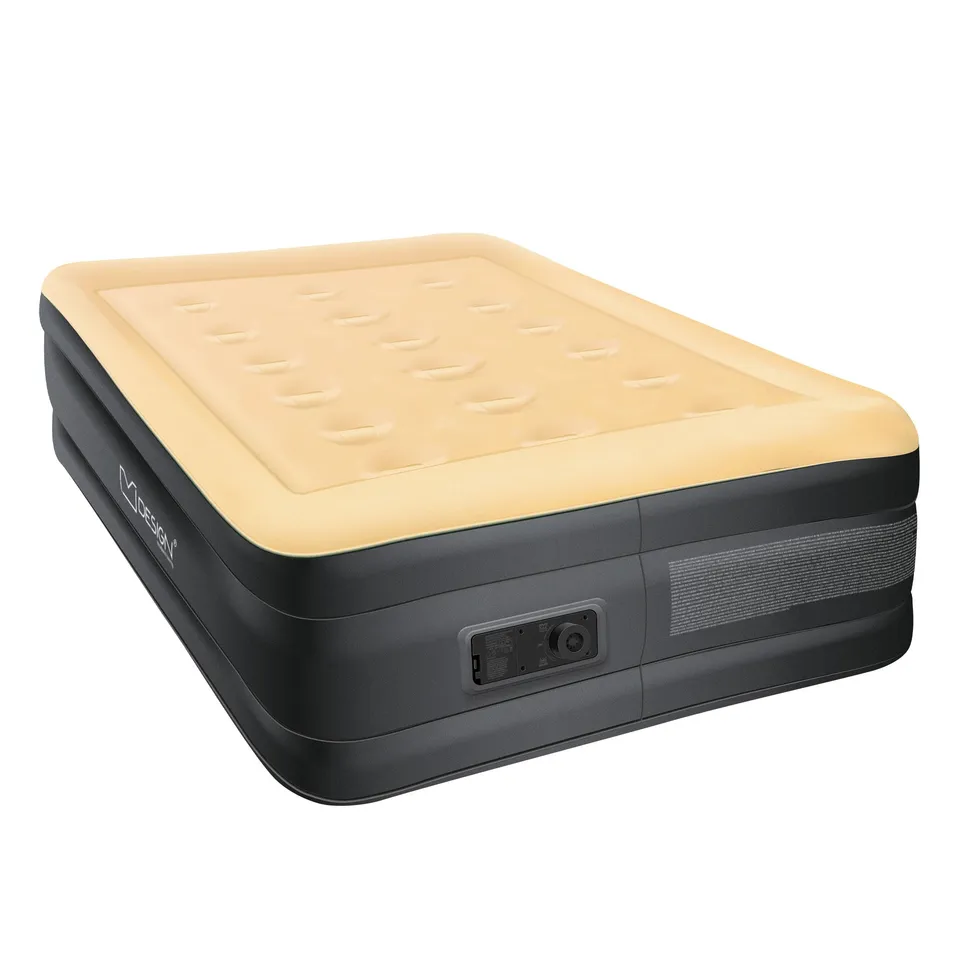 ECD Germany Sport Matelas gonflable 1 personne gris 196 cm pompe