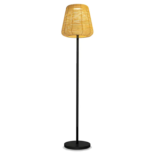 Red Deco Tall Bohème Solar lampadaire solaire rotin H160cm blanc chaud