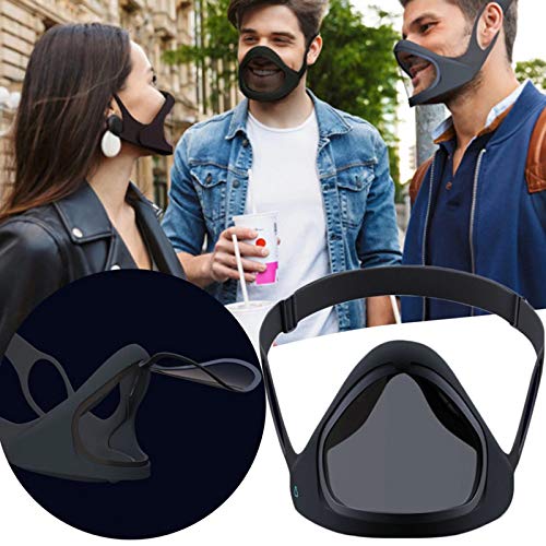 Shop-Story Smile Mask masque transparent silicone noir visière