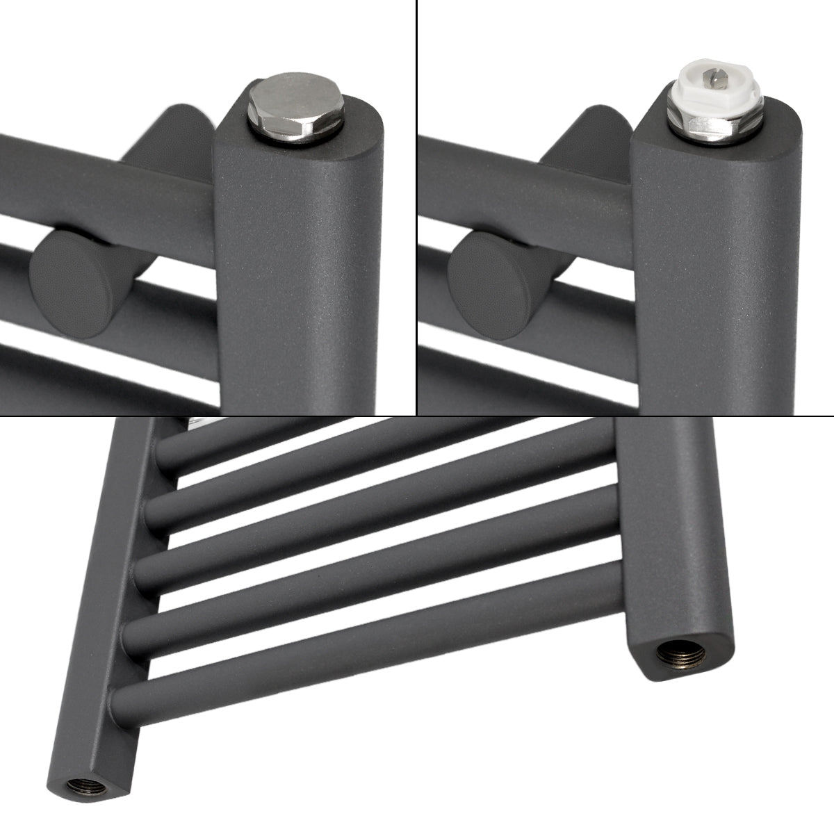 ECD Germany LuxeBath sèche-serviettes électrique anthracite 300W