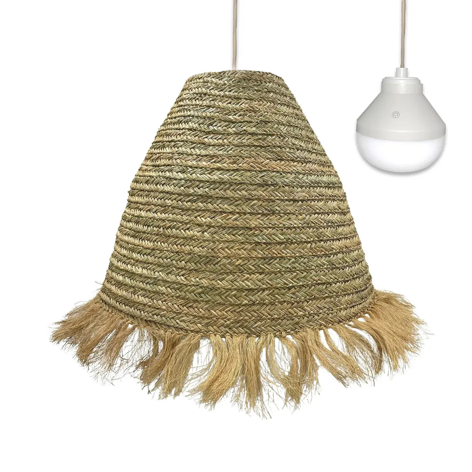 Red Deco Big Anafi Nomad Suspension jonc de mer XXL RGB