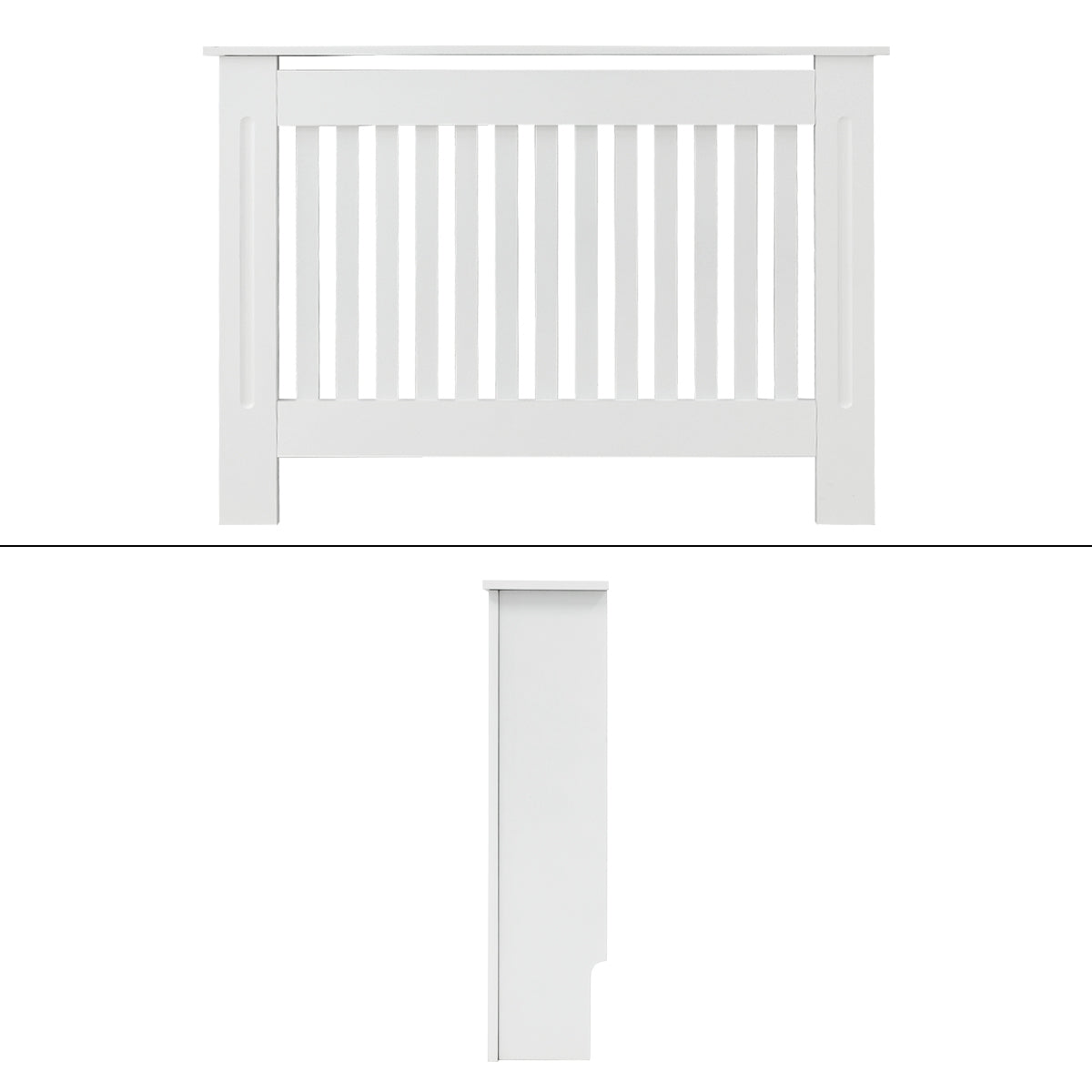 ECD Germany cache radiateur 112x19x82 cm blanc MDF