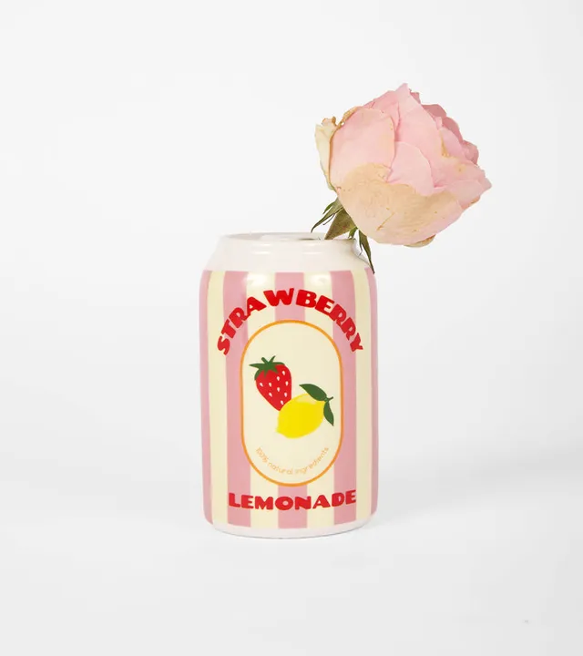 L'avant gardiste Vase canette strawberry lemonade
