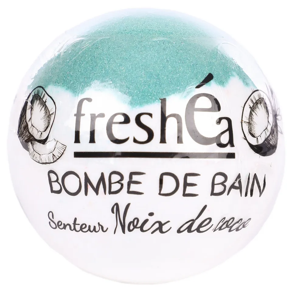 Stokomani Bombe de Bain Noix de Coco Boule Effervescente