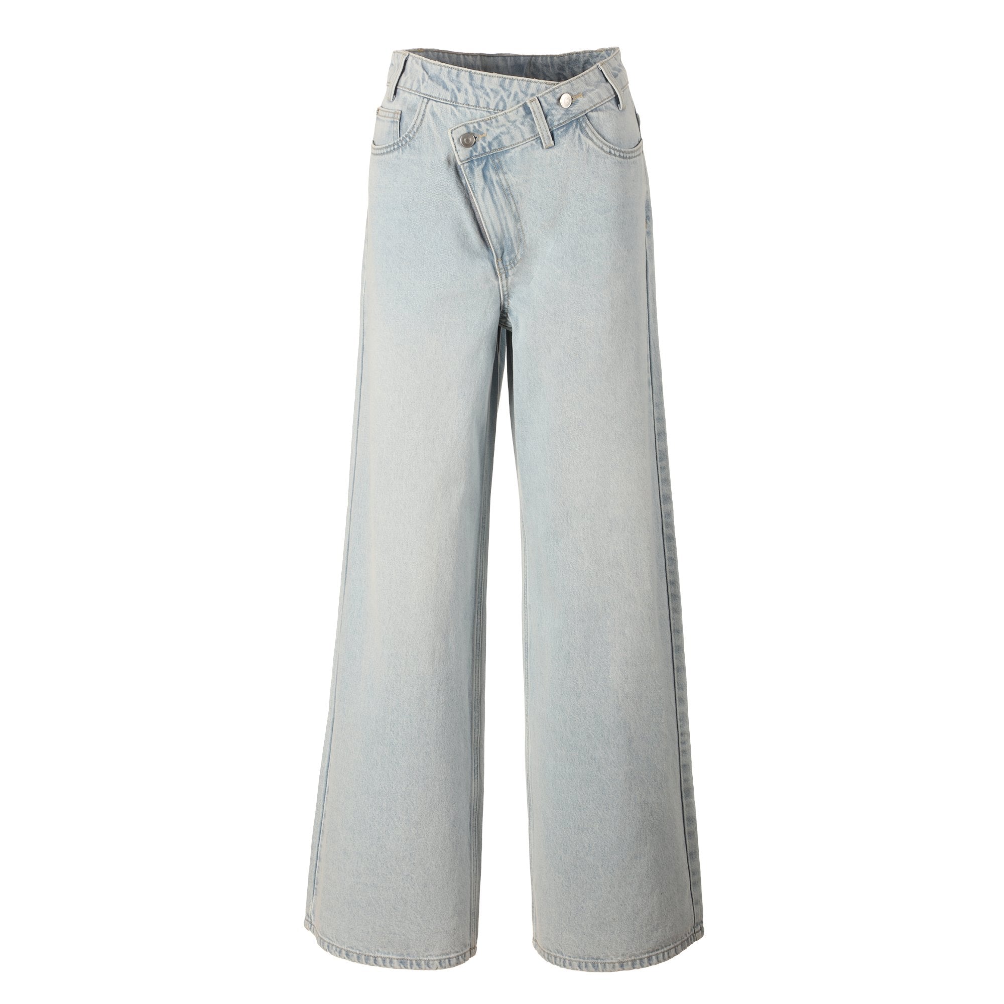 Stokomani Mode jean fermeture croisée bleu clair taille 38