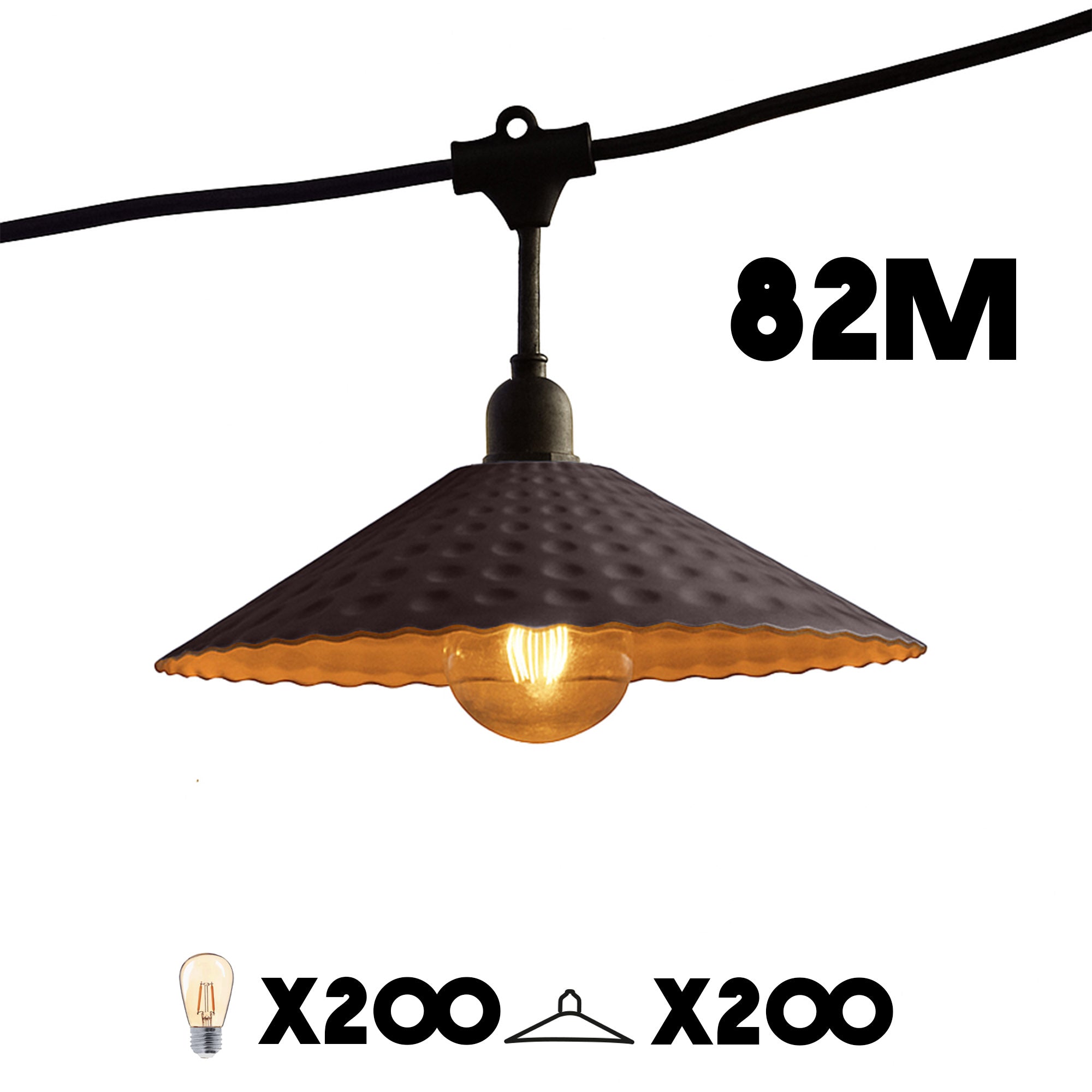 Red Deco Vinty Light guirlande 82m 200 LED blanc chaud