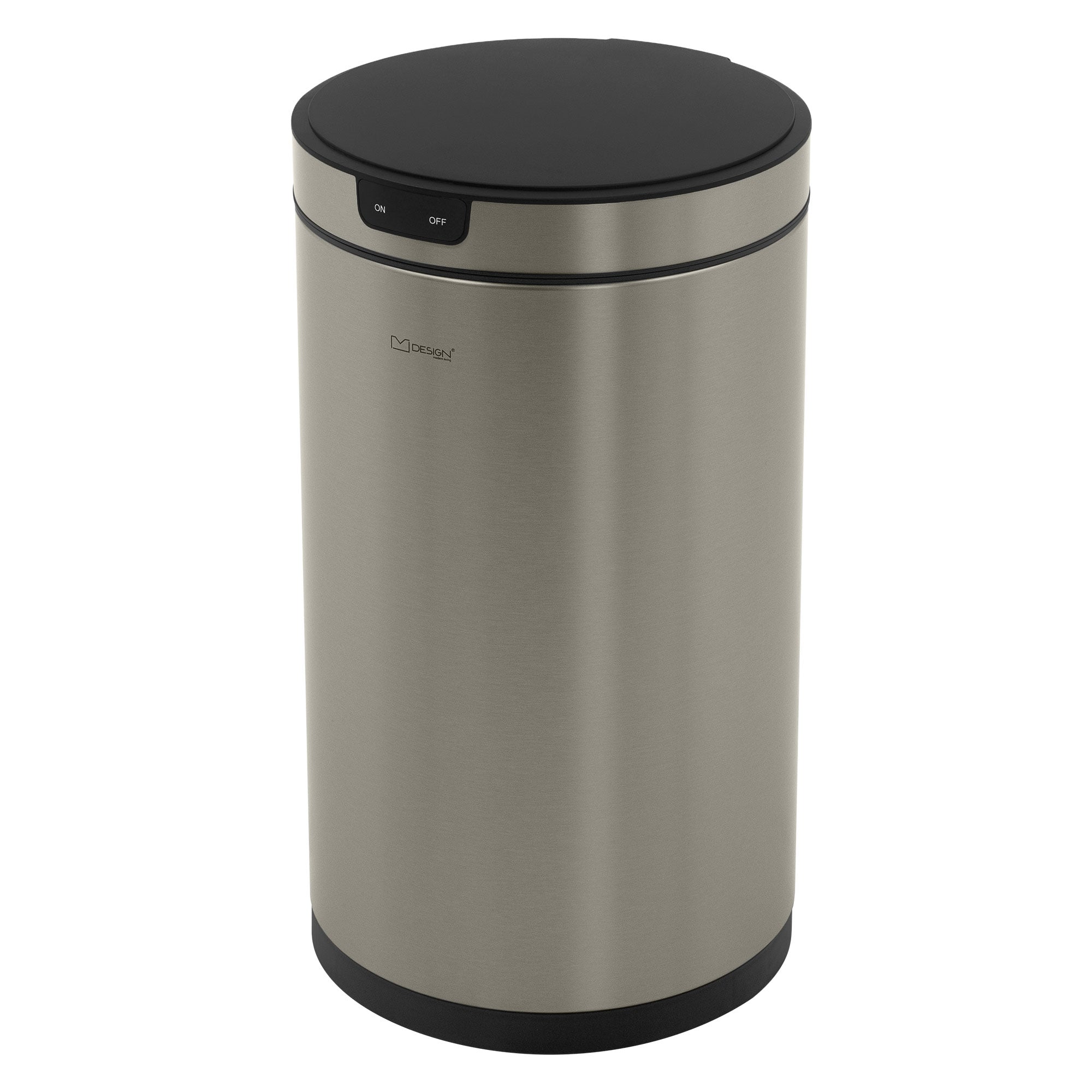 ECD Germany ML-Design poubelle capteur inox 30L noire