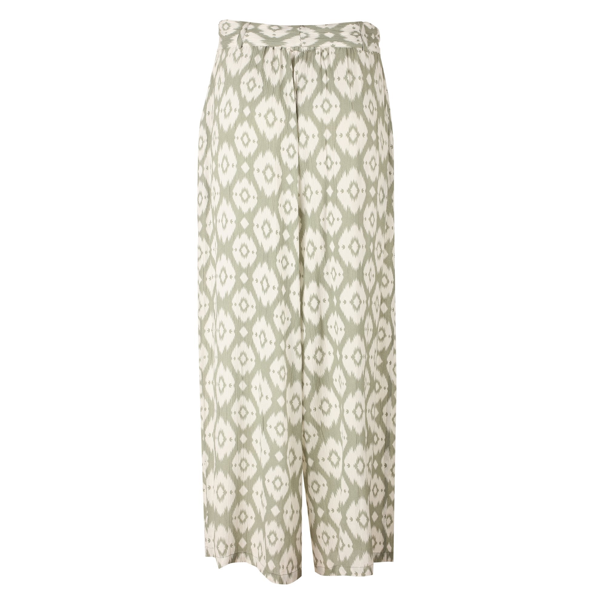 Stokomani Mode pantalon large imprimé vert fluide taille 38