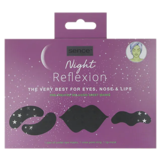 Sence Metallic Night Réflexion set 3 masques visage