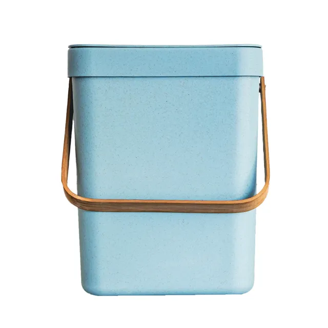 Red Deco Boden poubelle table plastique recyclé bleu 5 L