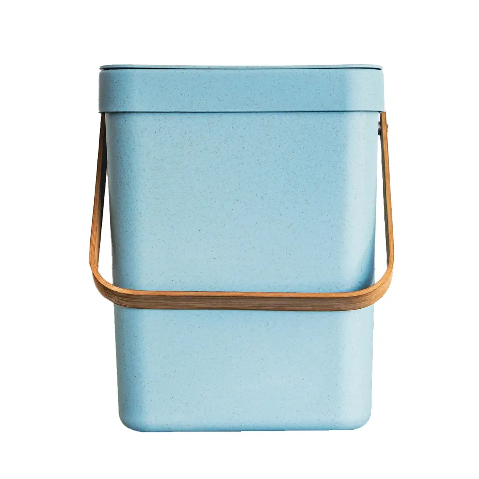 Red Deco Boden poubelle table plastique recyclé bleu 5 L