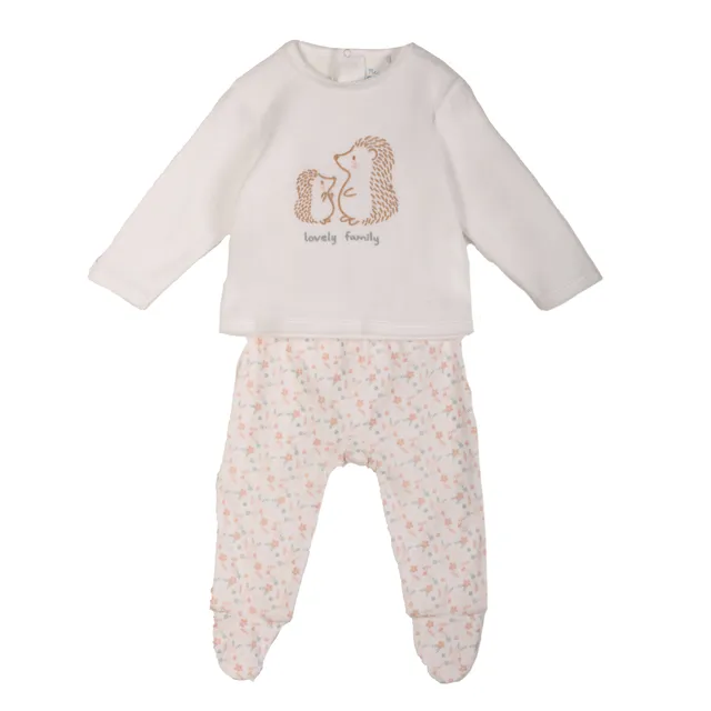 Dors bien bébé velours blanc ensemble