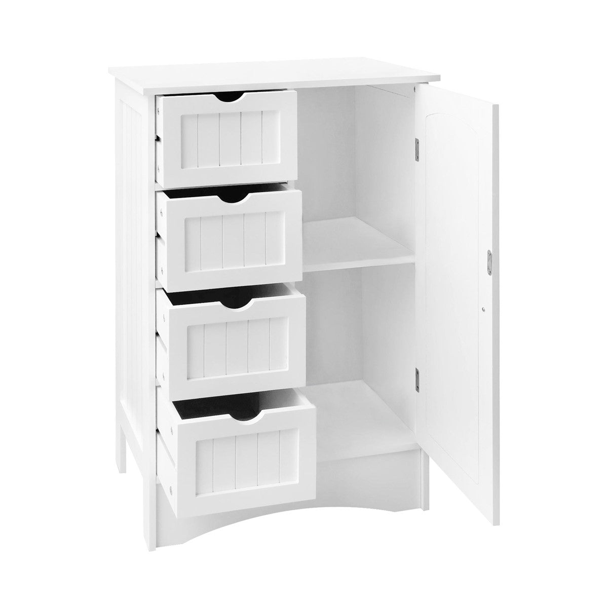 ECD Möbel armoire salle de bain blanc 55x81x30 cm 4 tiroirs
