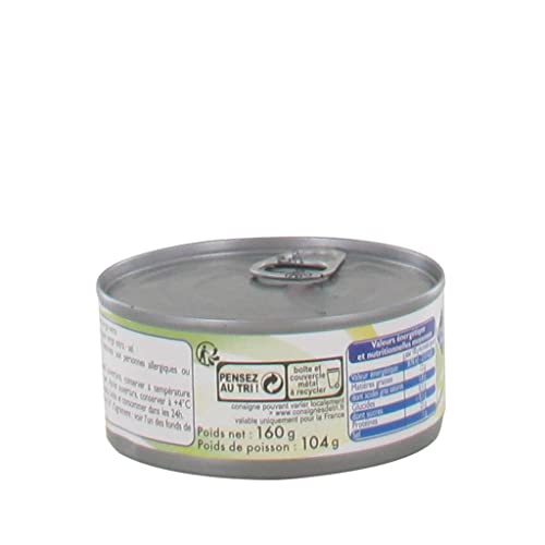 Leader Price thon entier listao huile olive vierge extra 104g