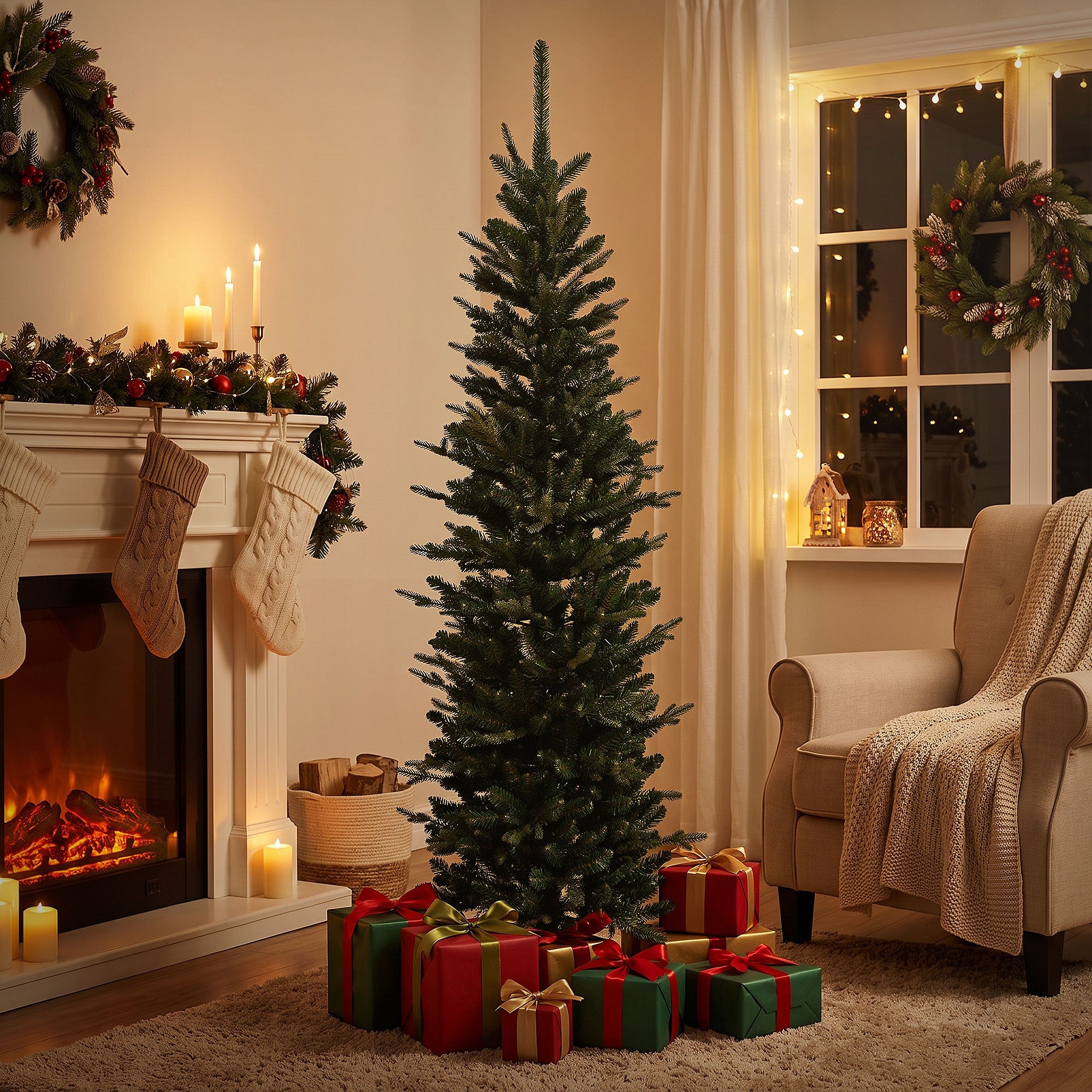 ECD Germany Haus sapin artificiel 150cm vert 689 pointes