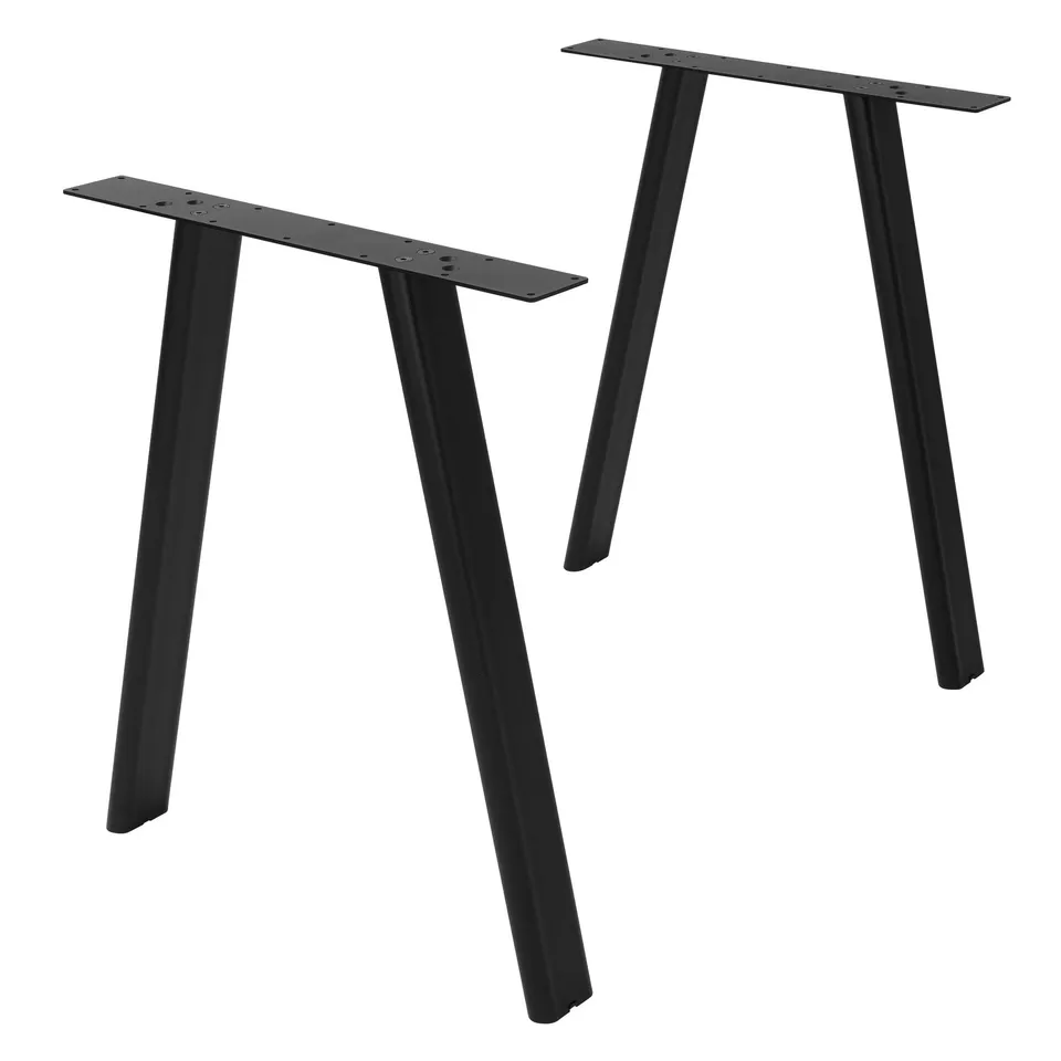 ECD Germany Möbel ML-Design pieds table A 60x72 noir lot 2