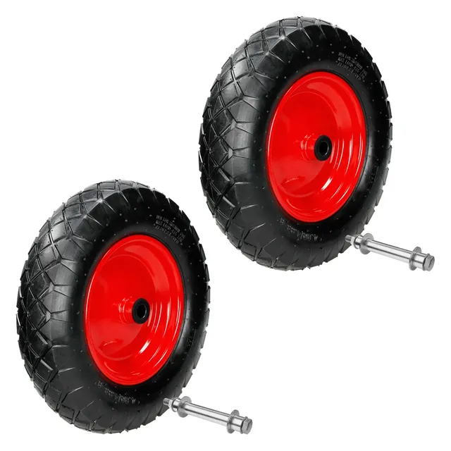 ECD Germany Garten roue brouette gonflable rouge 390 mm
