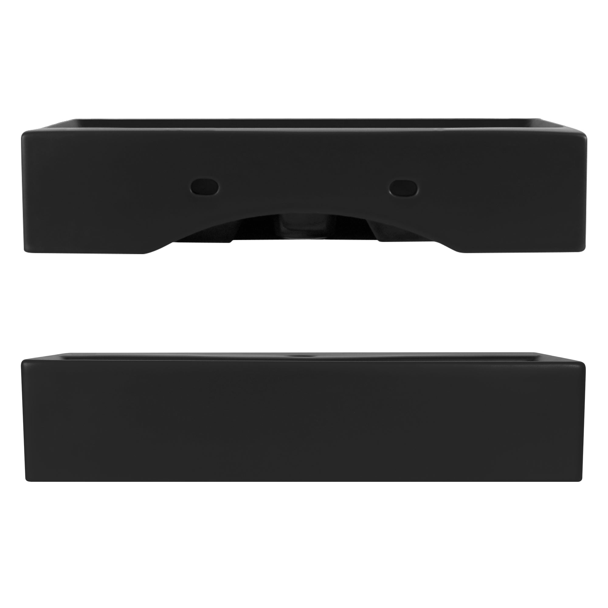 ECD Germany Sanitär lavabo noir 60,5 cm céramique + bonde