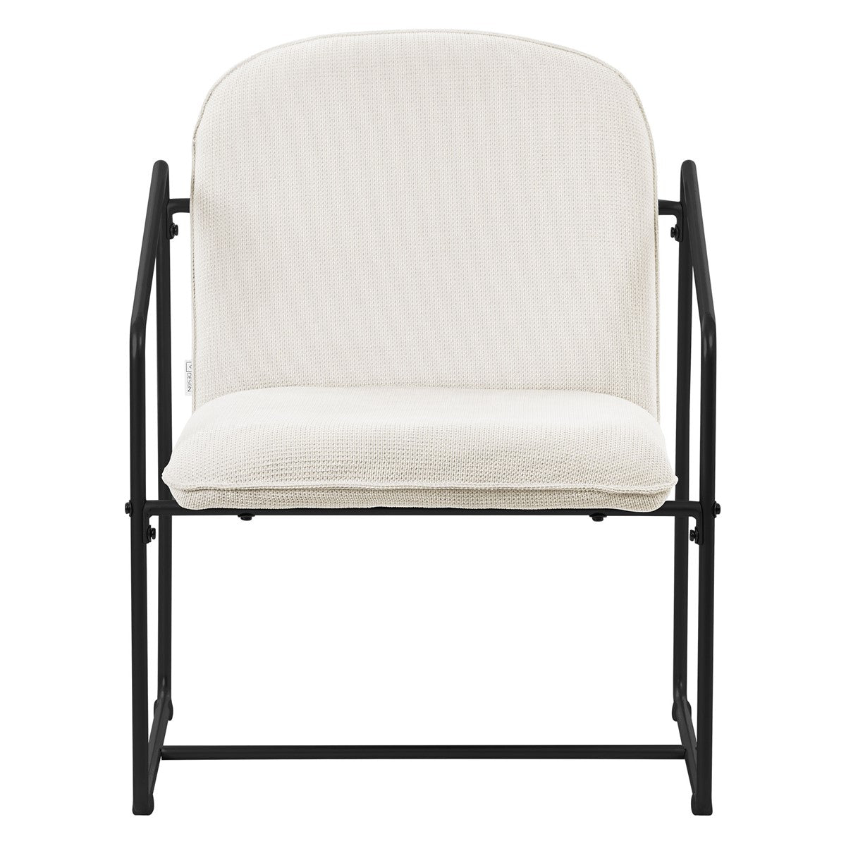 ECD Germany ML-Design lot 2 fauteuils beiges tissu 65x61x76 cm