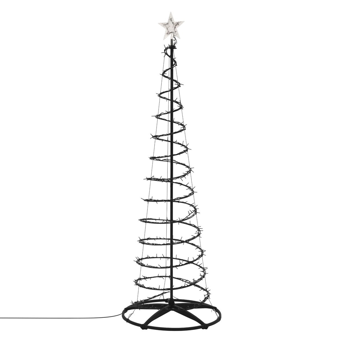 ECD Germany sapin LED blanc chaud 180 cm + étoile timer