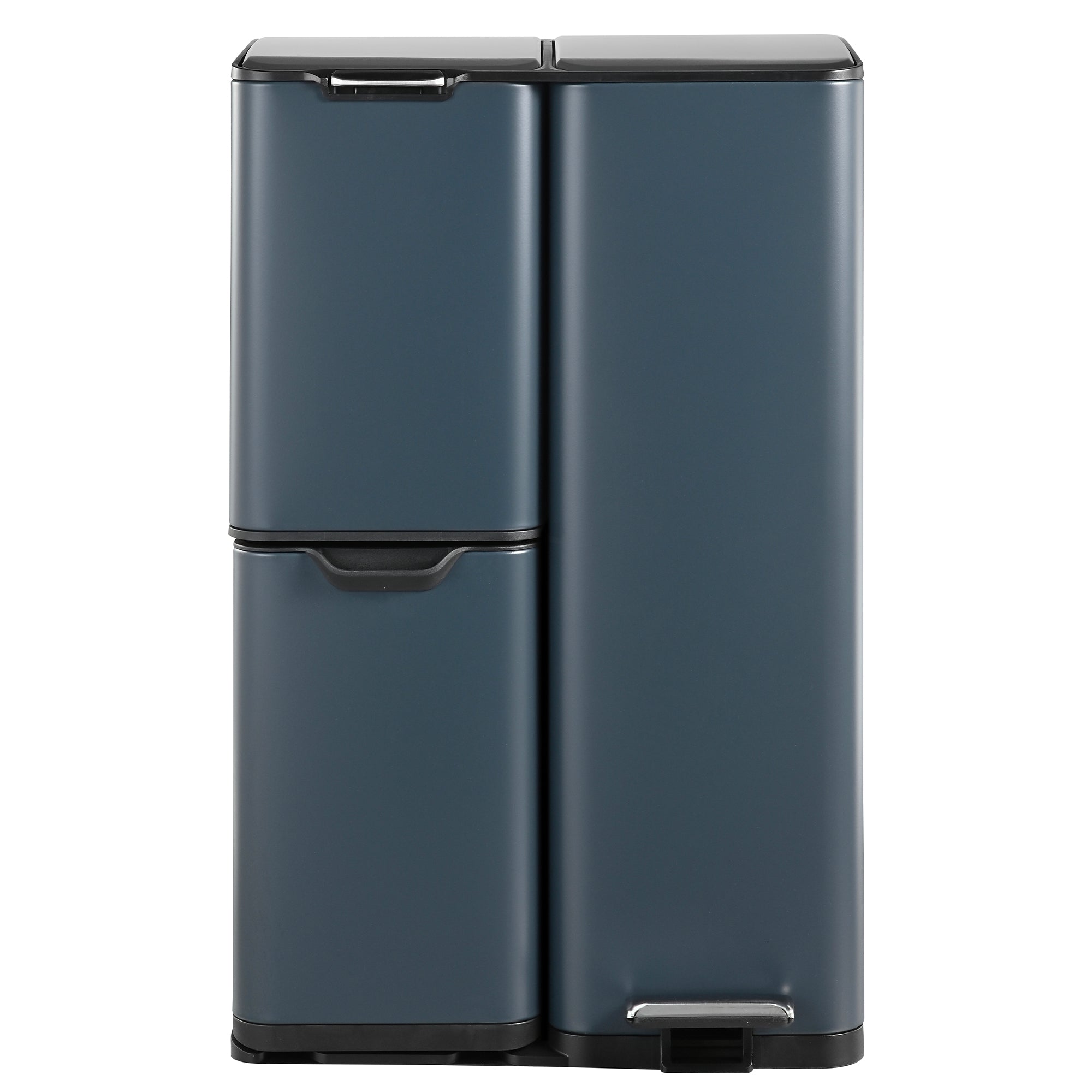 Red Deco Haja poubelle tri 60L inox gris 13+17+30L pédale