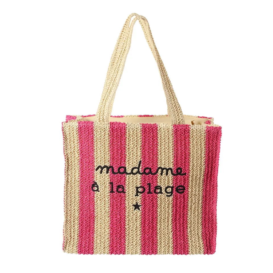 Stokomani Mode sac de plage rose cabas spacieux léger