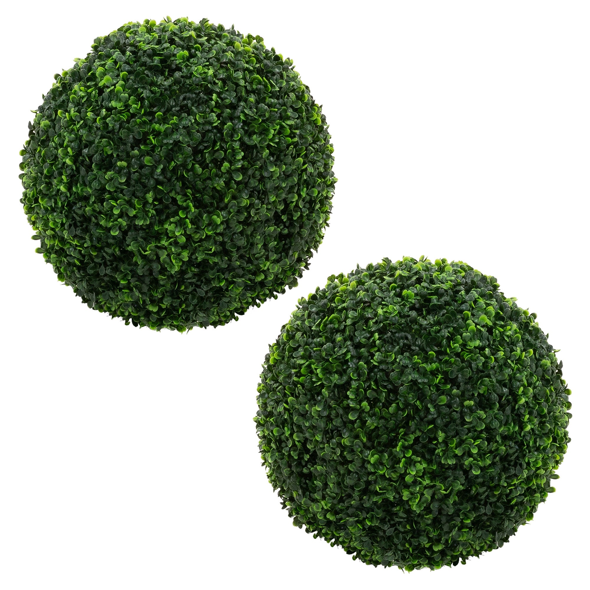 ECD Germany Haus buis artificiel boule verte 45 cm lot 2 déco