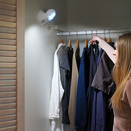 Shop-Story Maison Lampe LED détecteur 360° blanc piles