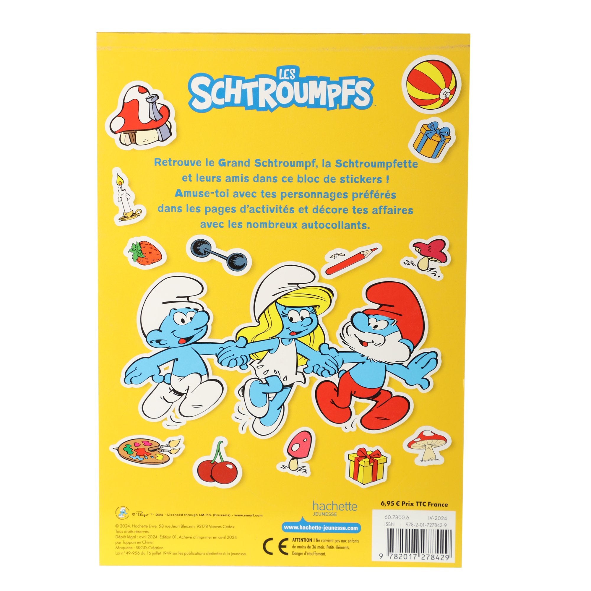 Schtroumpfs bloc stickers et activités enfant autocollants