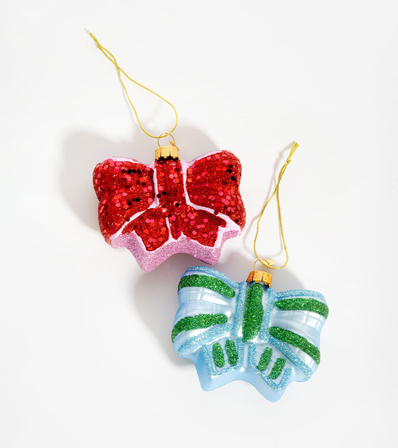 L'avant gardiste Noeud boule de Noël déco sapin bleue