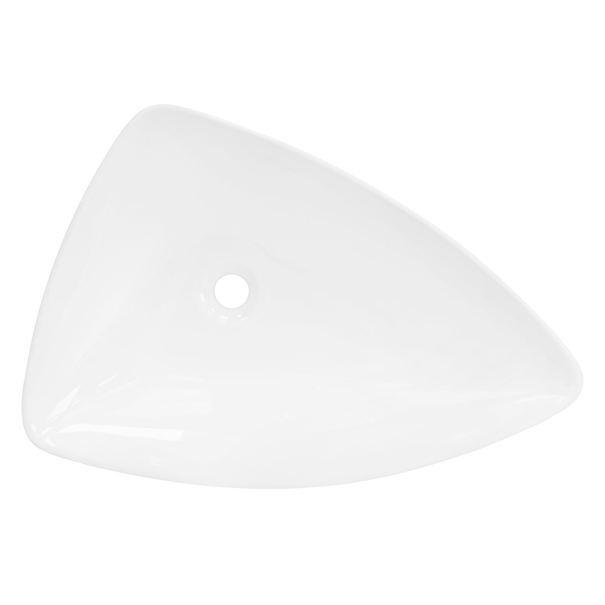 ECD Germany Sanitär vasque triangle 69x46x13 cm blanche + bonde