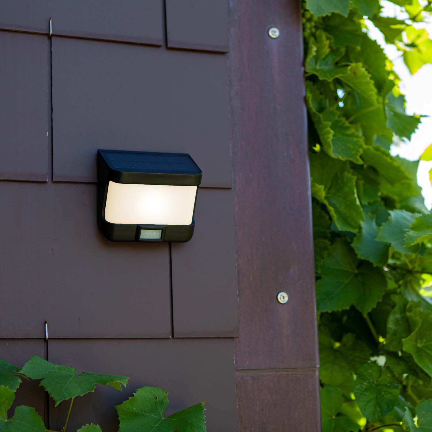 Red Deco Try Solar applique murale solaire noir détecteur 5000K