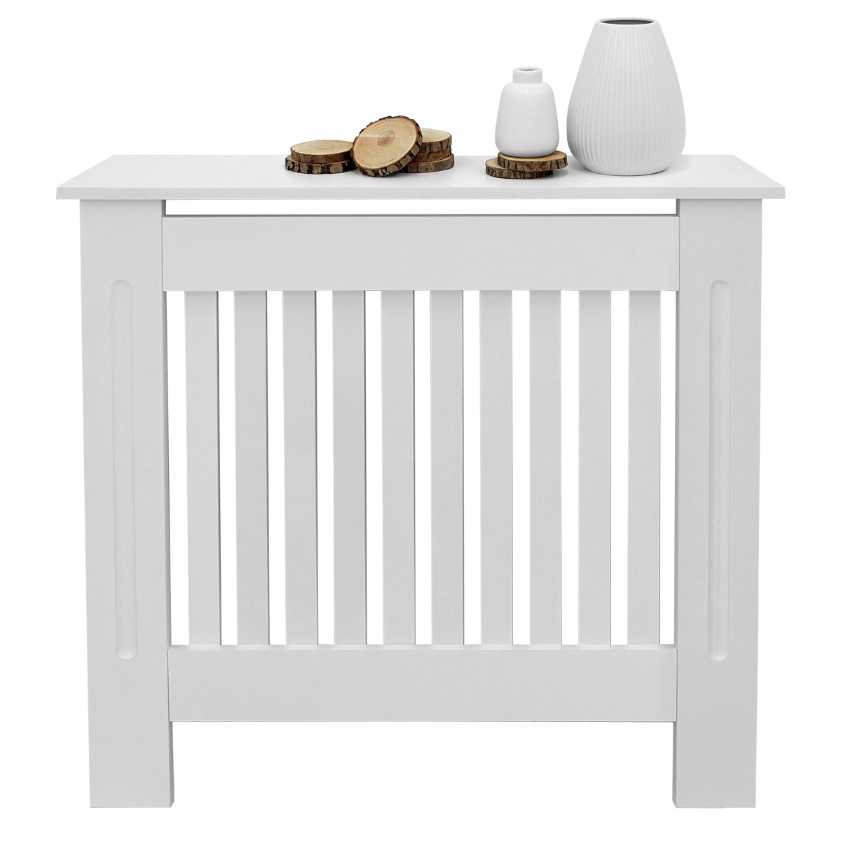 ECD Germany Heizungen cache radiateur MDF blanc 78x19x82 cm