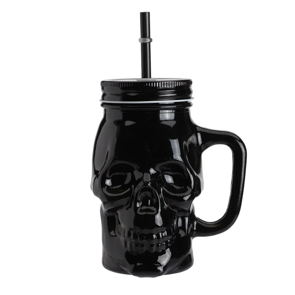 Stokomani Maison verre tête de mort paille Cook Keen 500 ml