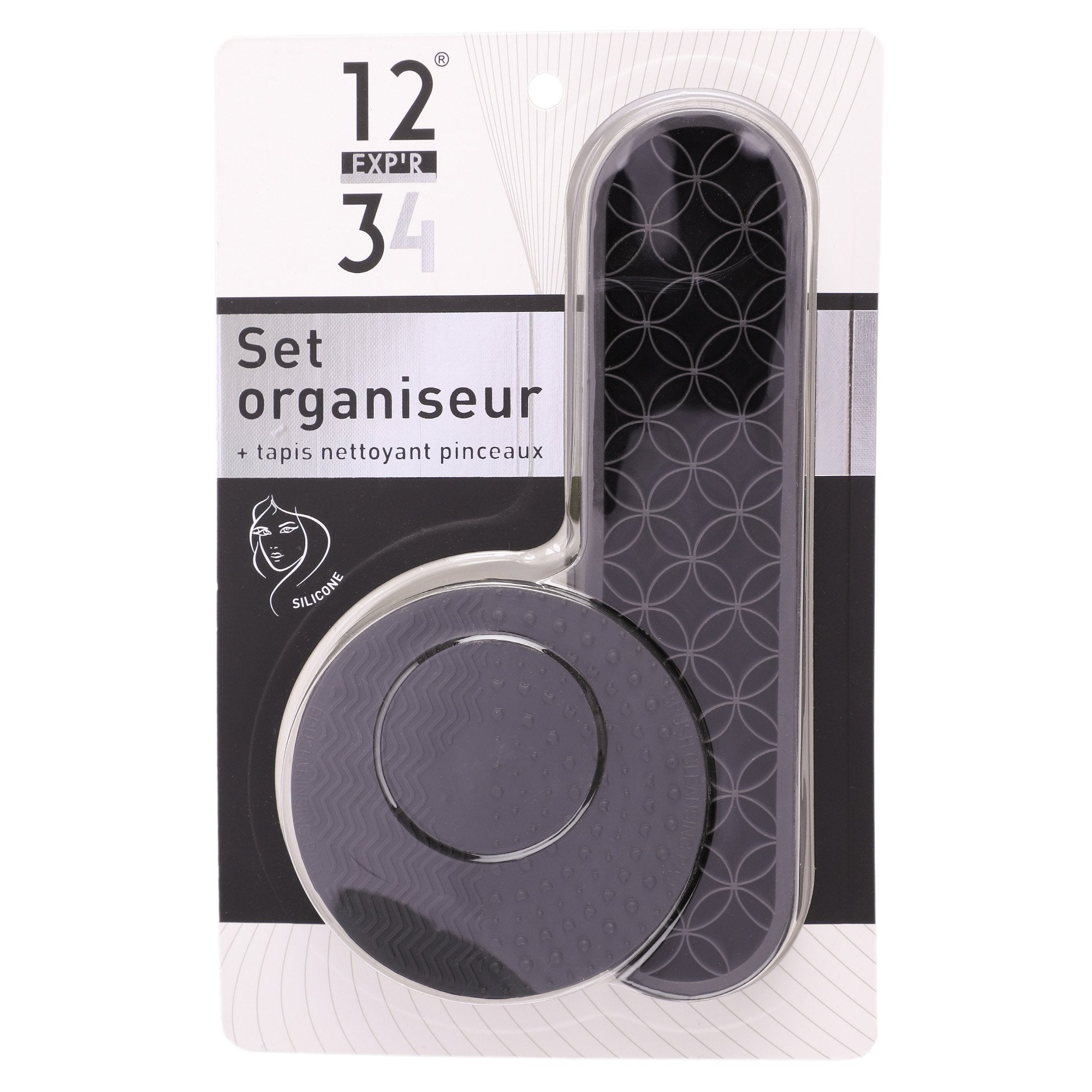 Organisateur pinceaux tapis nettoyant maquillage beauté silicone