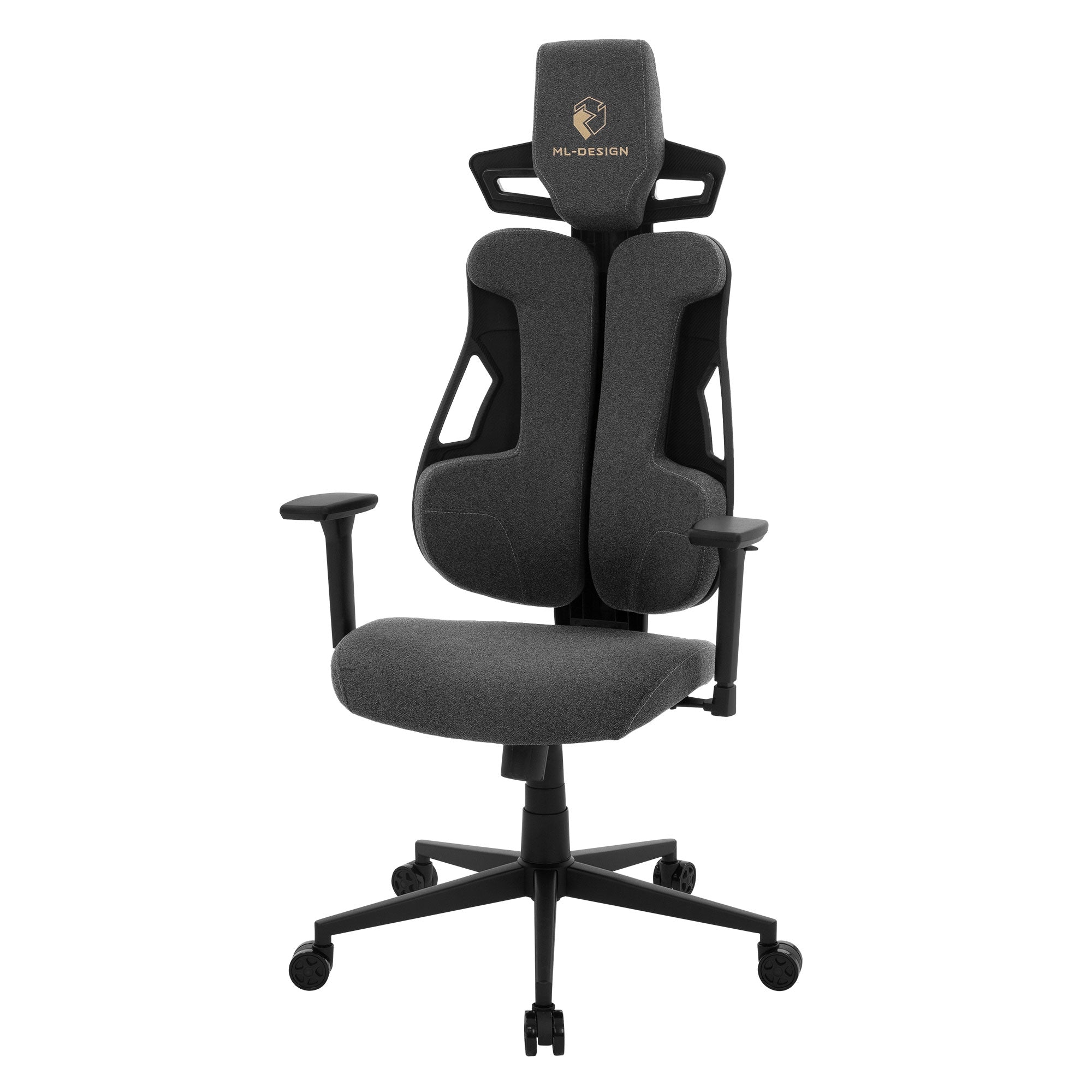 ML-Design chaise gaming tissu bleu dossier 135° 3D
