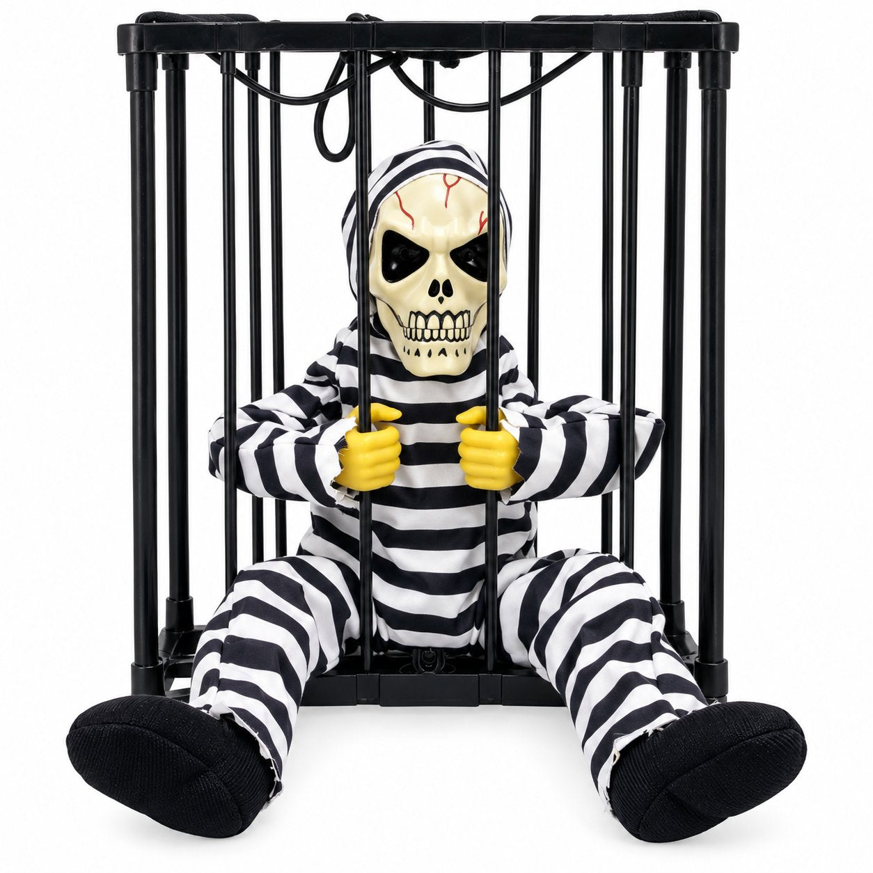 Stokomani Fêtes Personnage horreur cage déco lumineuse 28 cm