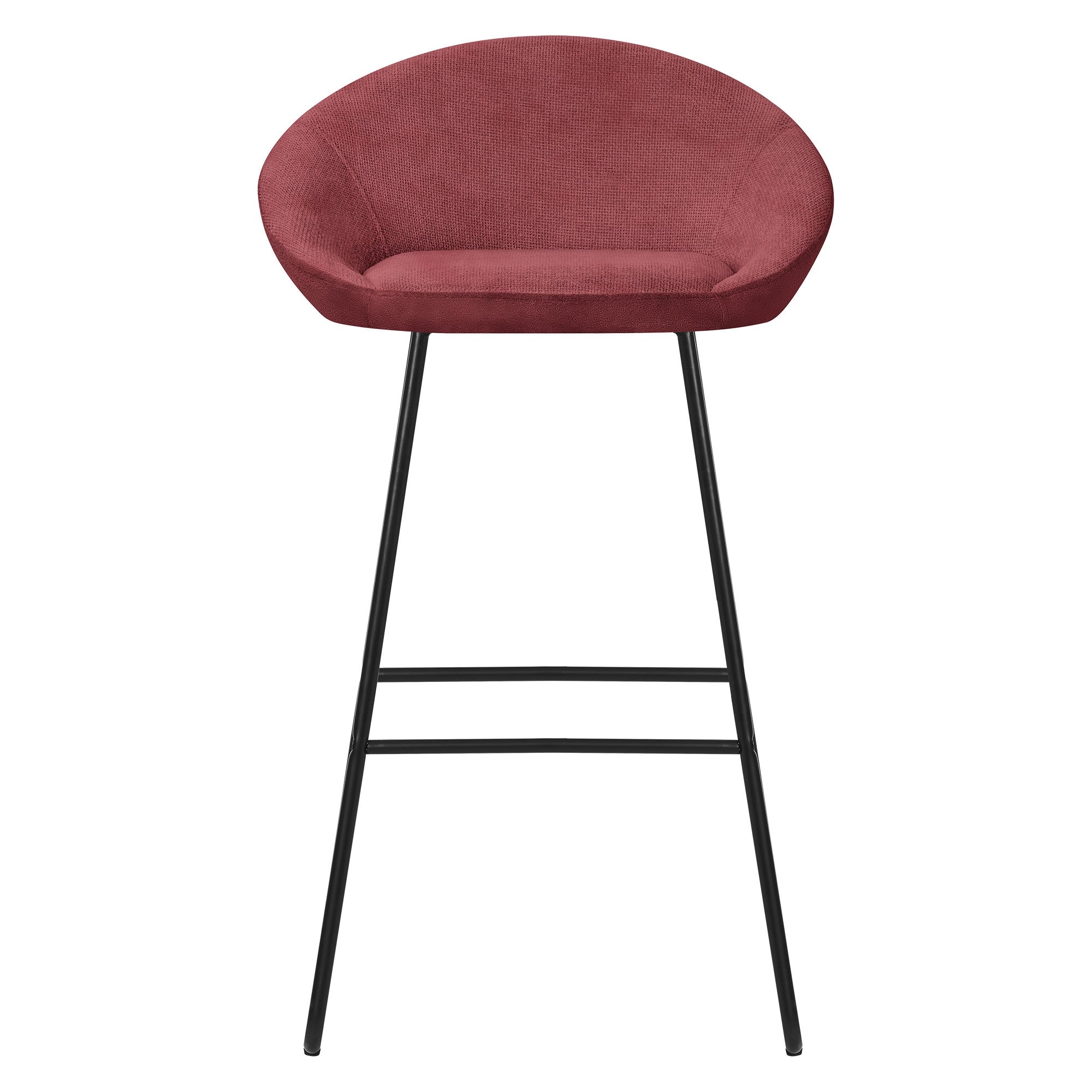 ECD Germany Möbel tabouret de bar rouge lot de 2 rembourré