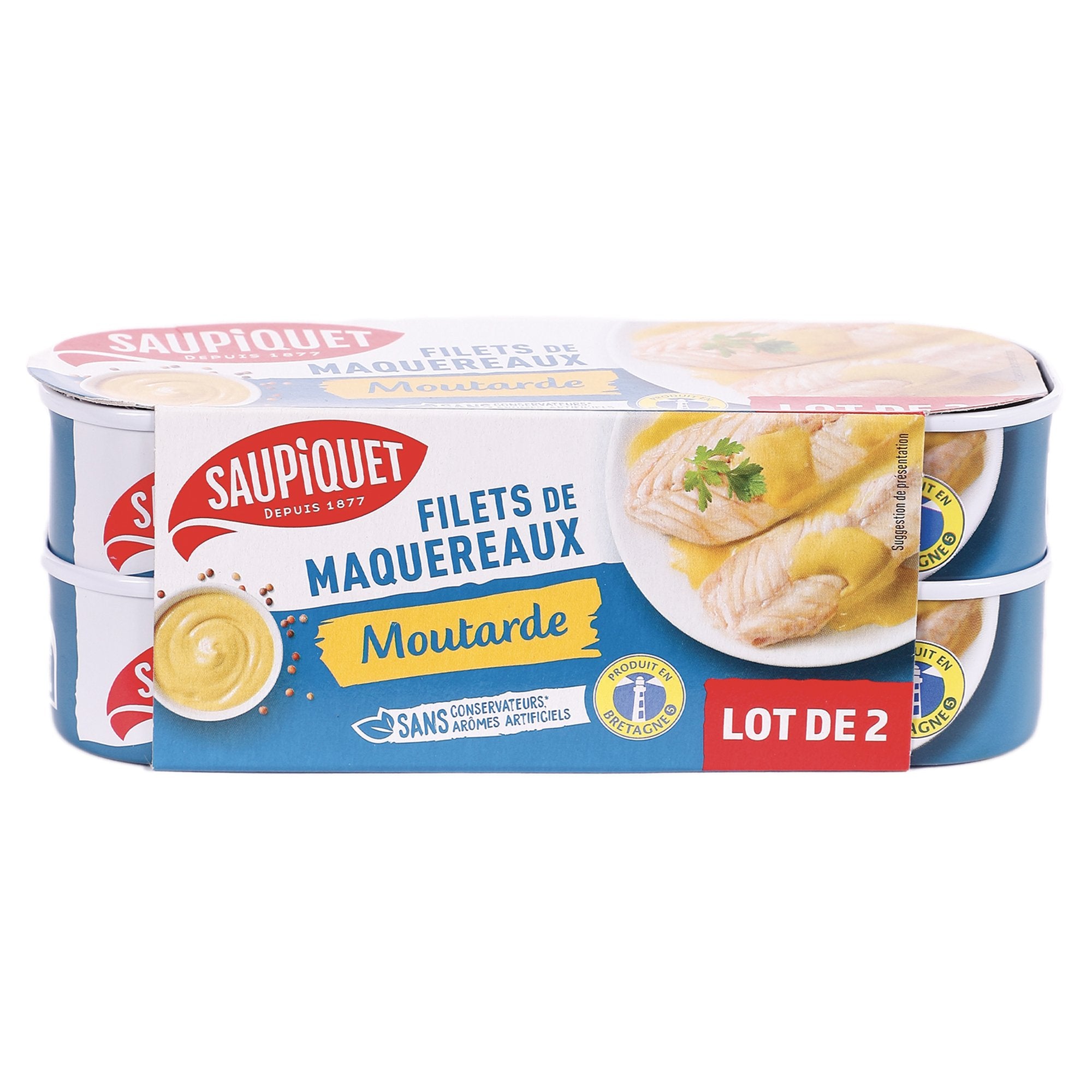 Stokomani Lot 2 Filets Maquereaux Moutarde Conserve