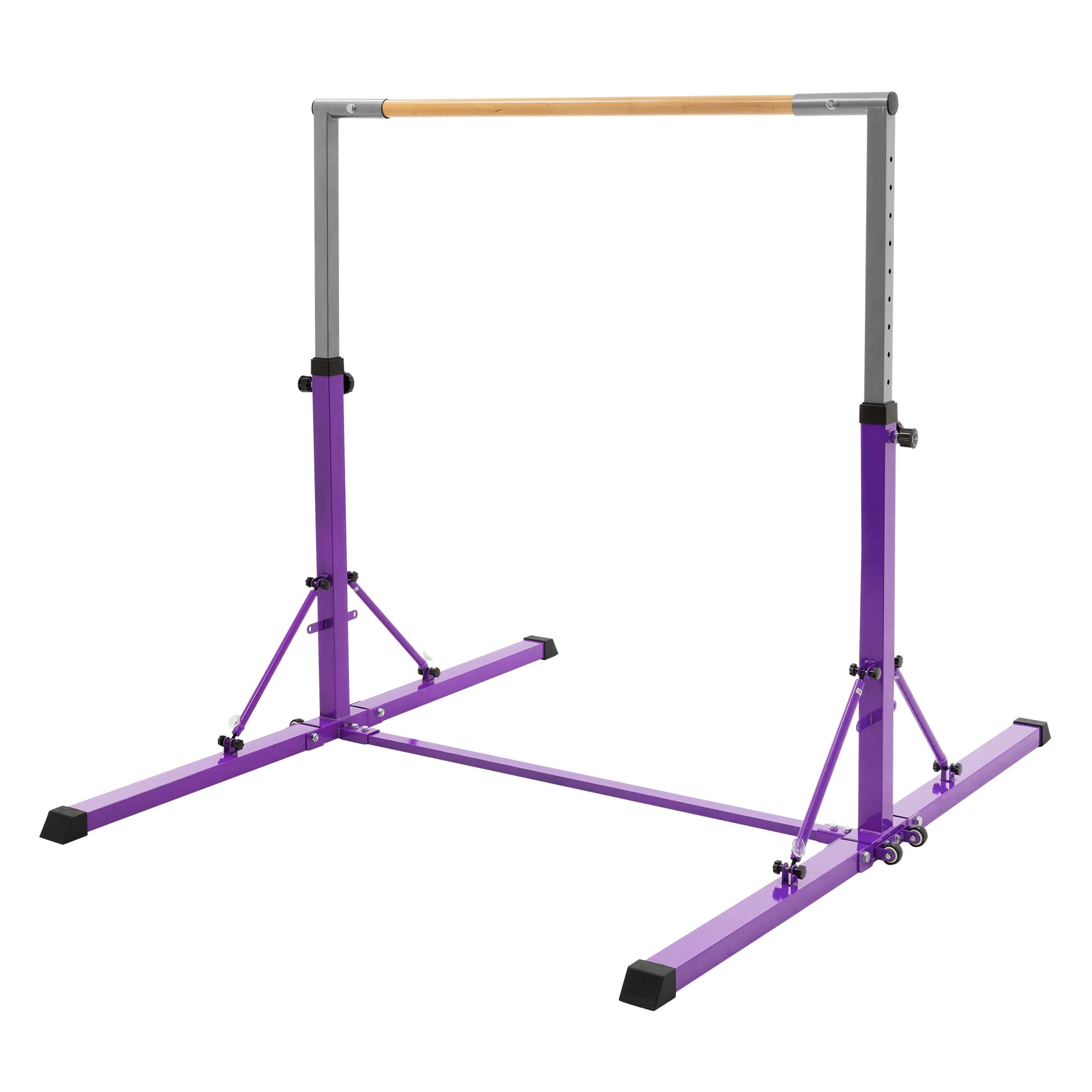ECD Germany Kinder Barre gym Hauki bleue pliable 95,5-150 cm