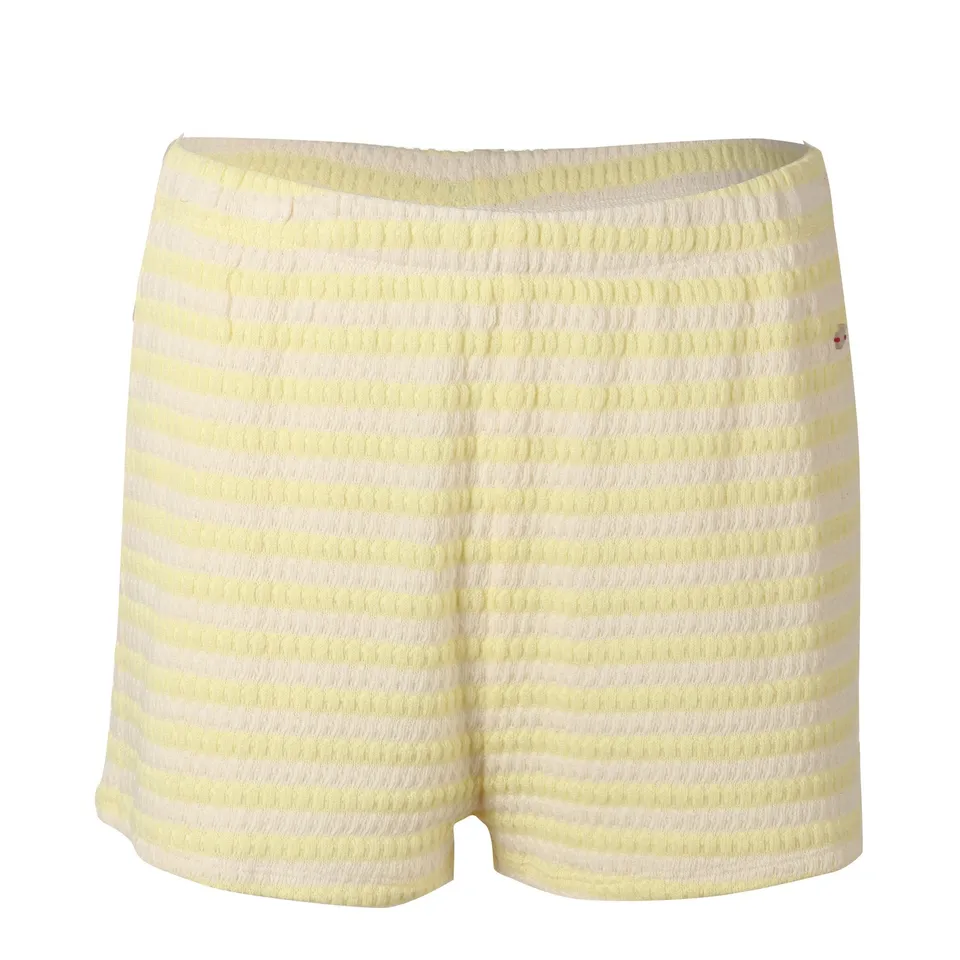 Short en crochet jaune femme taille M été