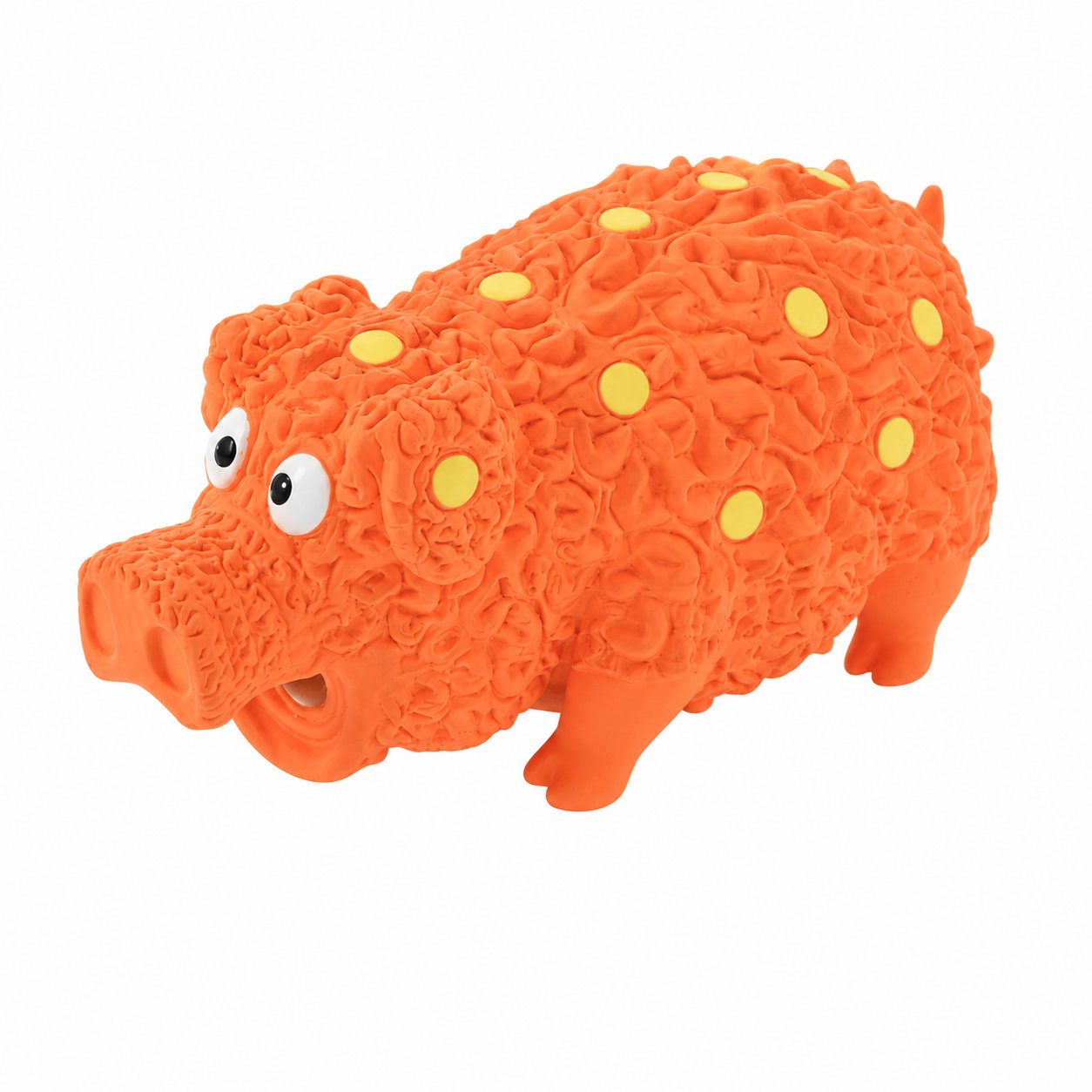 Stokomani Jeux Cochon en latex orange jouet animalerie