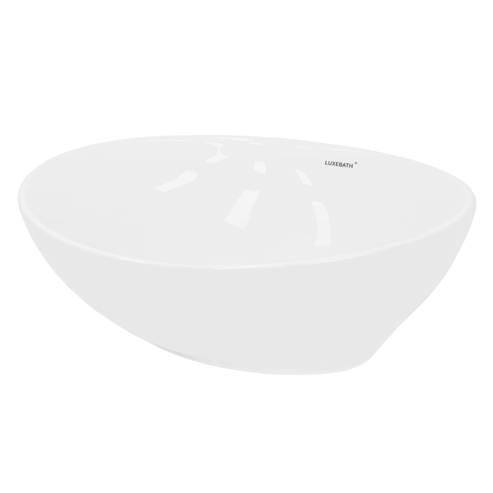 ECD Germany Sanitär LuxeBath vasque ovale céramique noire